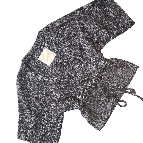 Love rocks sweater y2k kimono knit grey boho fall casual classic button top - Picture 1 of 3